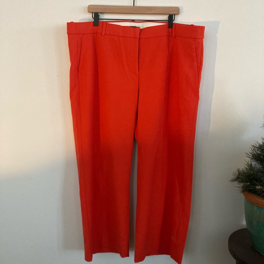 JCrew orange crepe pants size 20